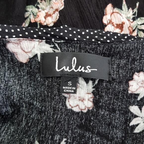 Lulu's Ruffled Around The Edges Floral Mini Dress / Tunic Top S - Picture 6 of 11